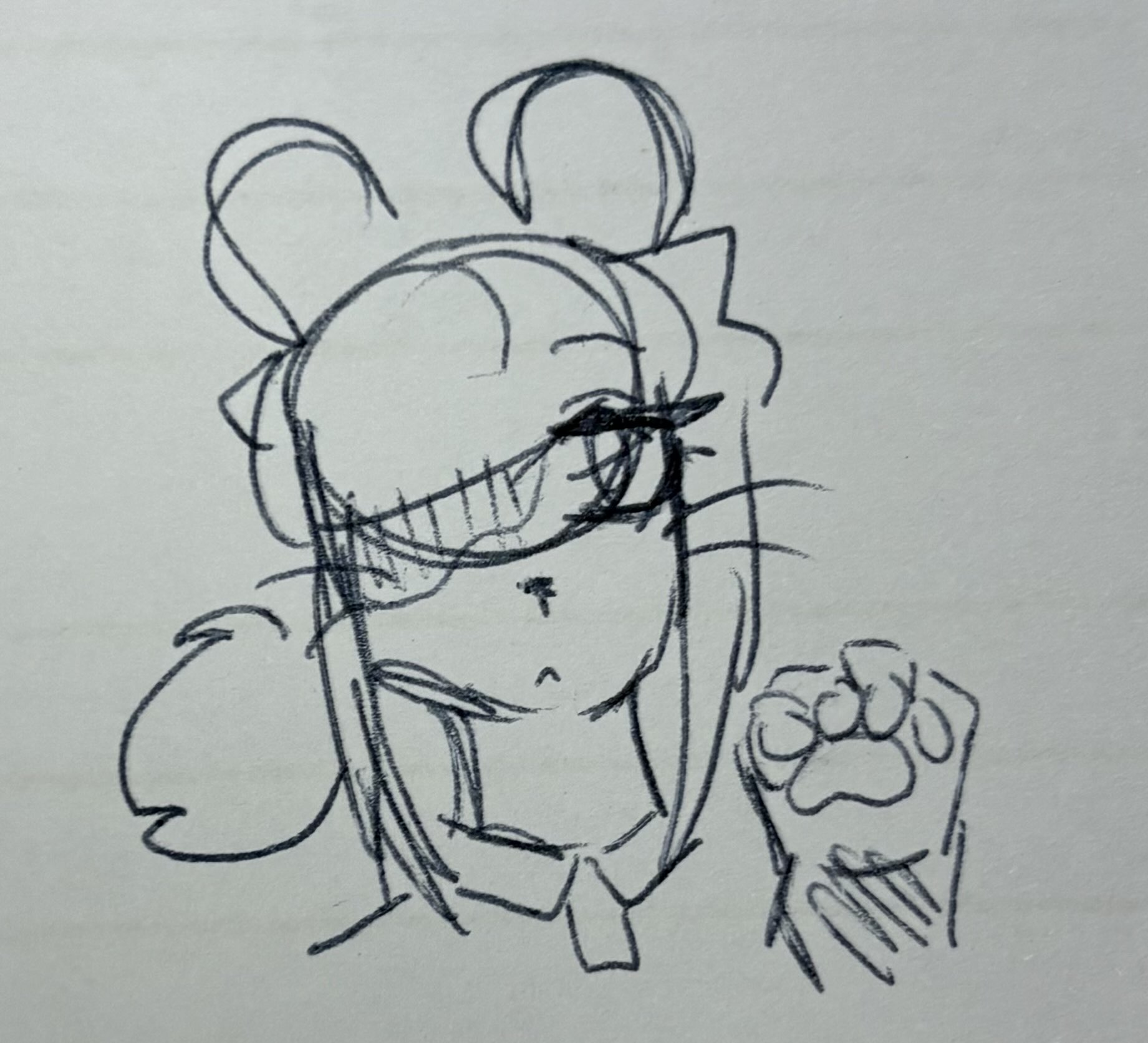 A doodle of Brie waving